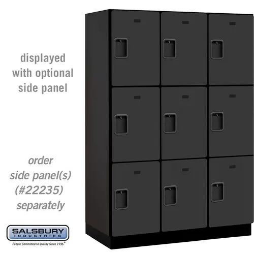 18" Wide Triple Tier Designer Wood Locker - 3 Wide - 6 Feet High - 21 Inches Deep