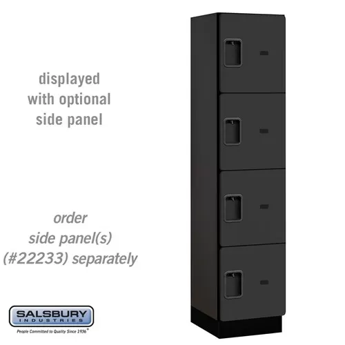 18" Wide Four Tier Designer Wood Locker - 1 Wide - 6 Feet High - 18 Inches Deep