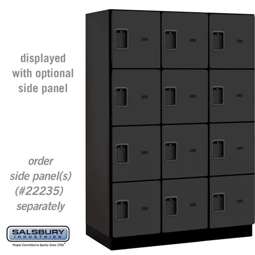 18" Wide Four Tier Designer Wood Locker - 3 Wide - 6 Feet High - 21 Inches Deep