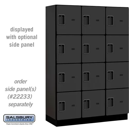 18" Wide Four Tier Designer Wood Locker - 3 Wide - 6 Feet High - 18 Inches Deep