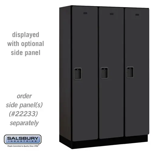 Extra Wide Designer Wood Locker - Single Tier - 3 Wide - 6 Feet High - 18 Inches Deep