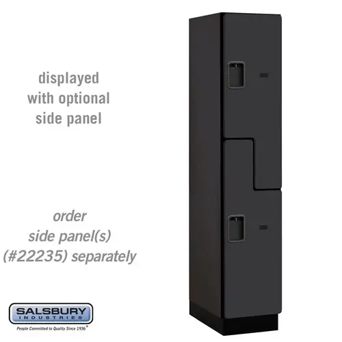 Extra Wide Designer Wood Locker - Double Tier S Style - 1 Wide - 6 Feet High - 21 Inches Deep