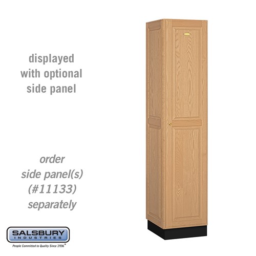 Solid Oak Executive Wood Locker - Single Tier - 1 Wide - 6 Feet High - 18 Inches Deep