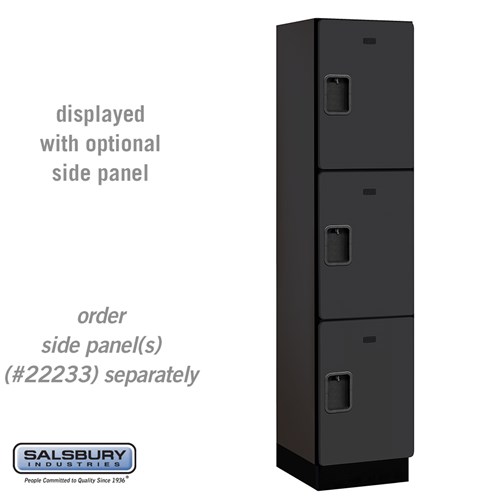 18" Wide Triple Tier Designer Wood Locker - 1 Wide - 6 Feet High - 18 Inches Deep