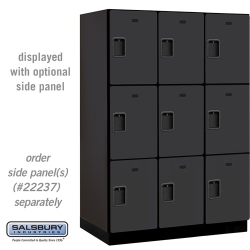 18" Wide Triple Tier Designer Wood Locker - 3 Wide - 6 Feet High - 24 Inches Deep