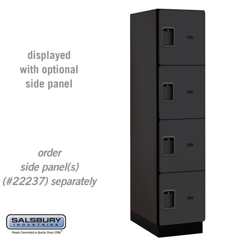 18" Wide Four Tier Designer Wood Locker - 1 Wide - 6 Feet High - 24 Inches Deep