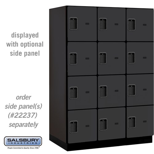 18" Wide Four Tier Designer Wood Locker - 3 Wide - 6 Feet High - 24 Inches Deep