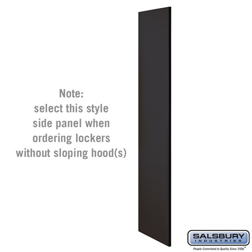 Side Panel - for 21 Inch Deep Extra Wide Designer Wood Locker - without Sloping Hood