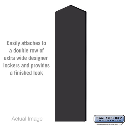 Double End Side Panel - for 18 Inch Deep Extra Wide Designer Wood Locker - with Sloping Hood