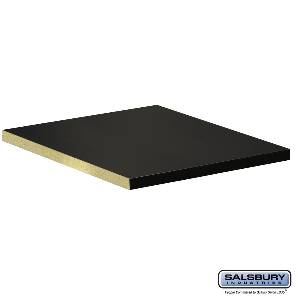 Compartment Shelf - for 18 Inch Deep Extra Wide Designer Wood Locker - Full Depth - Black