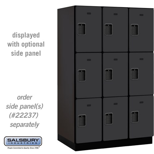 15" Wide Triple Tier Designer Wood Locker - 3 Wide - 6 Feet High - 24 Inches Deep