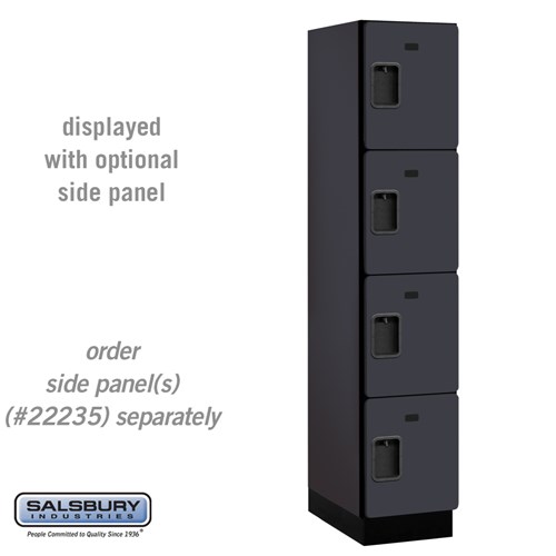 15" Wide Four Tier Designer Wood Locker - 1 Wide - 6 Feet High - 21 Inches Deep