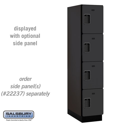 15" Wide Four Tier Designer Wood Locker - 1 Wide - 6 Feet High - 24 Inches Deep