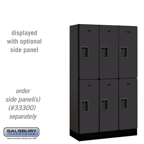 12" Wide Double Tier Designer Wood Locker - 3 Wide - 5 Feet High - 15 Inches Deep