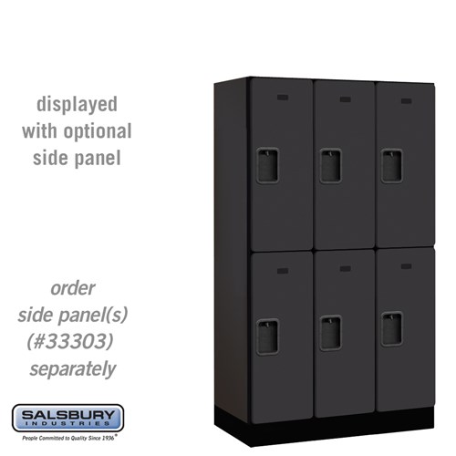 12" Wide Double Tier Designer Wood Locker - 3 Wide - 5 Feet High - 18 Inches Deep