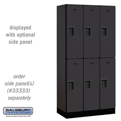 Designer Wood Locker - Double Tier - 3 Wide - 6 Feet High - 18 Inches Deep
