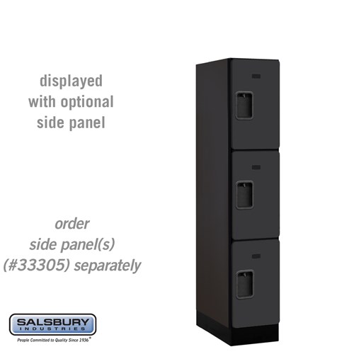 12" Wide Triple Tier Designer Wood Locker - 1 Wide - 5 Feet High - 21 Inches Deep