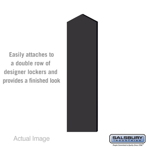 Double End Side Panel - for 5 Feet High - 15 Inch Deep Designer Wood Locker - with Sloping Hood