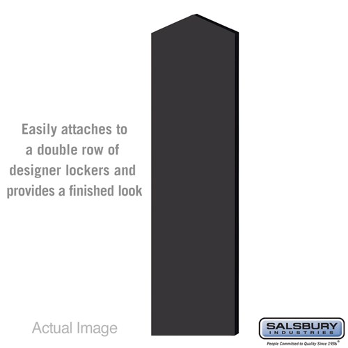 Double End Side Panel - for 6 Feet High - 18 Inch Deep Designer Wood Locker - with Sloping Hood