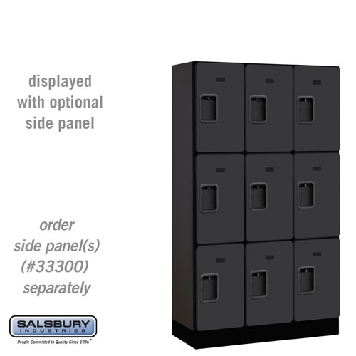 12" Wide Triple Tier Designer Wood Locker - 3 Wide - 5 Feet High - 15 Inches Deep