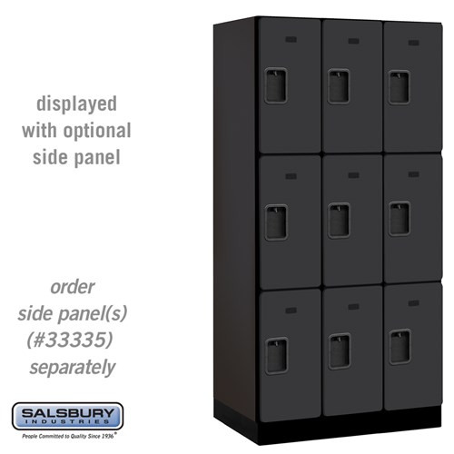 Designer Wood Locker - Triple Tier - 3 Wide - 6 Feet High - 21 Inches Deep