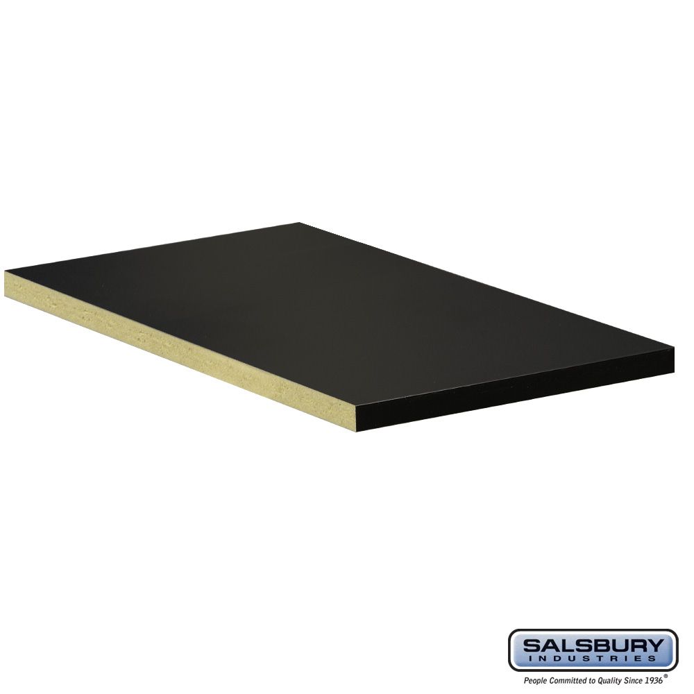 Compartment Shelf - for 21 Inch Deep Designer Wood Locker - Full Depth - Black