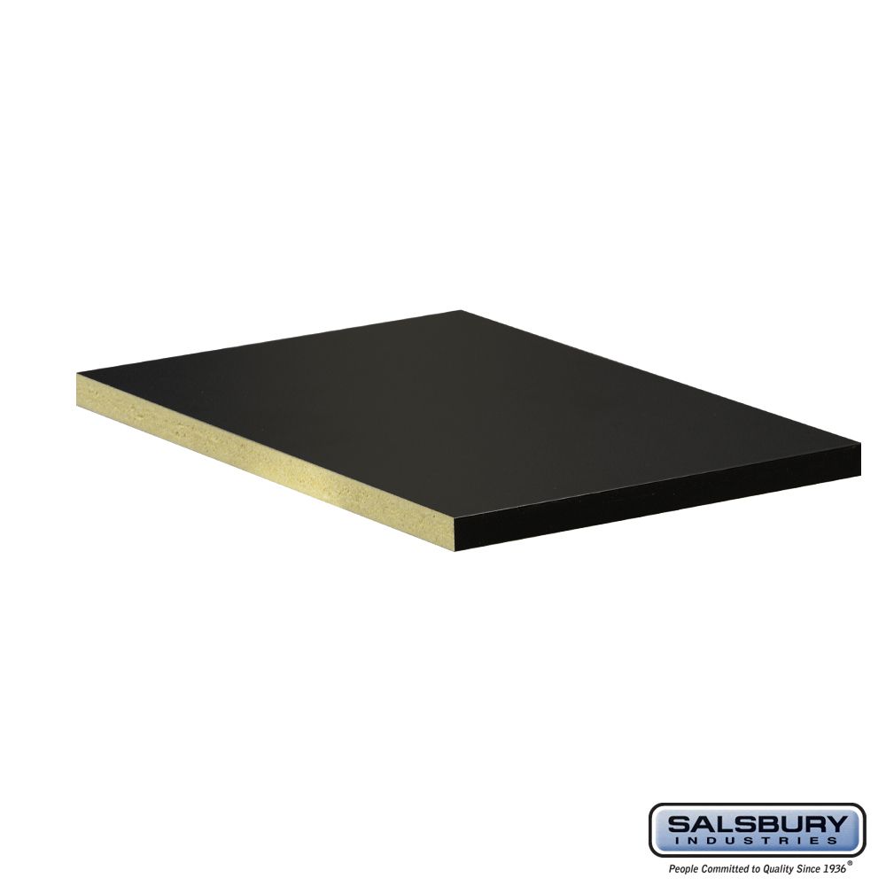 Compartment Shelf - for 18 Inch Deep Designer Wood Locker - Full Depth - Black