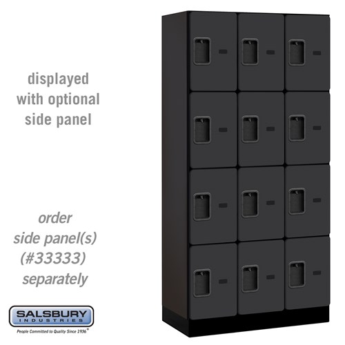 12" Wide Four Tier Designer Wood Locker - 3 Wide - 6 Feet High - 18 Inches Deep
