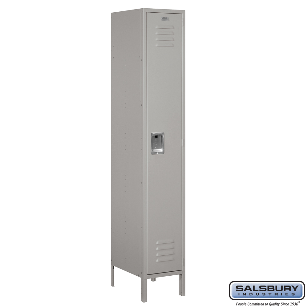 Extra Wide Standard Metal Locker - Single Tier - 1 Wide - 6 Feet High - 18 Inches Deep