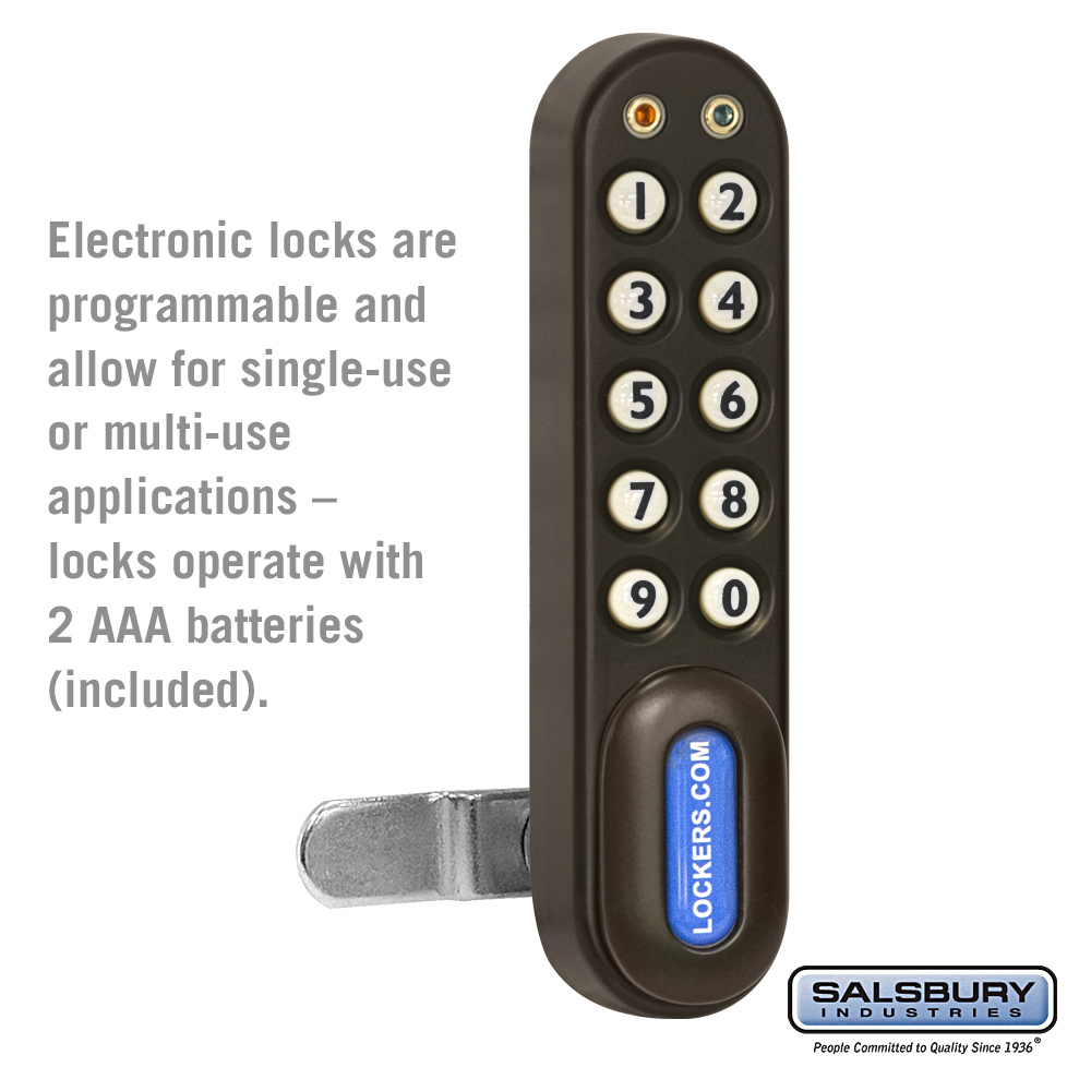 Electronic Lock - Factory Installed on Box Style Metal Locker Door