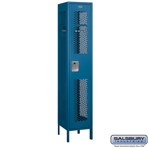 Extra Wide Vented Metal Locker - Single Tier - 1 Wide - 6 Feet High - 18 Inches Deep