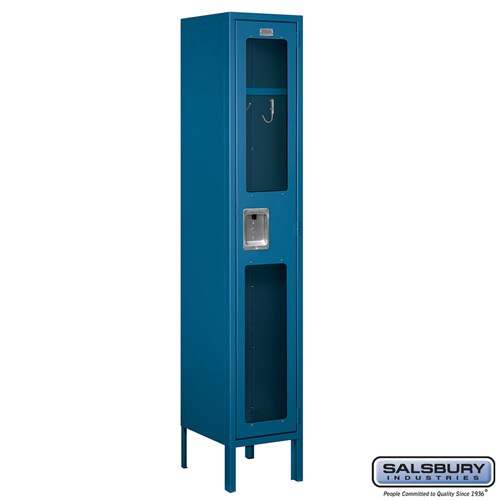 12" Wide Single Tier See-Through Metal Locker - 1 Wide - 5 Feet High - 12 Inches Deep